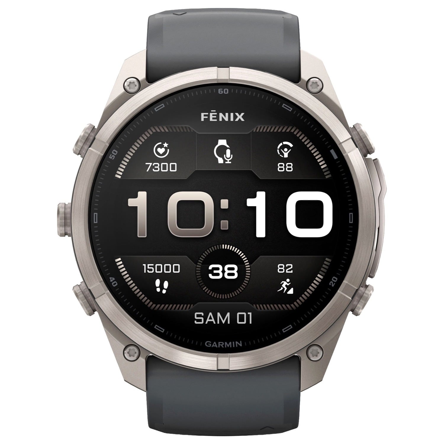 GARMIN FENIX 9 PRO 47 MM TITANIUM WITH GRAPHITE/BLACK SILICONE BAND