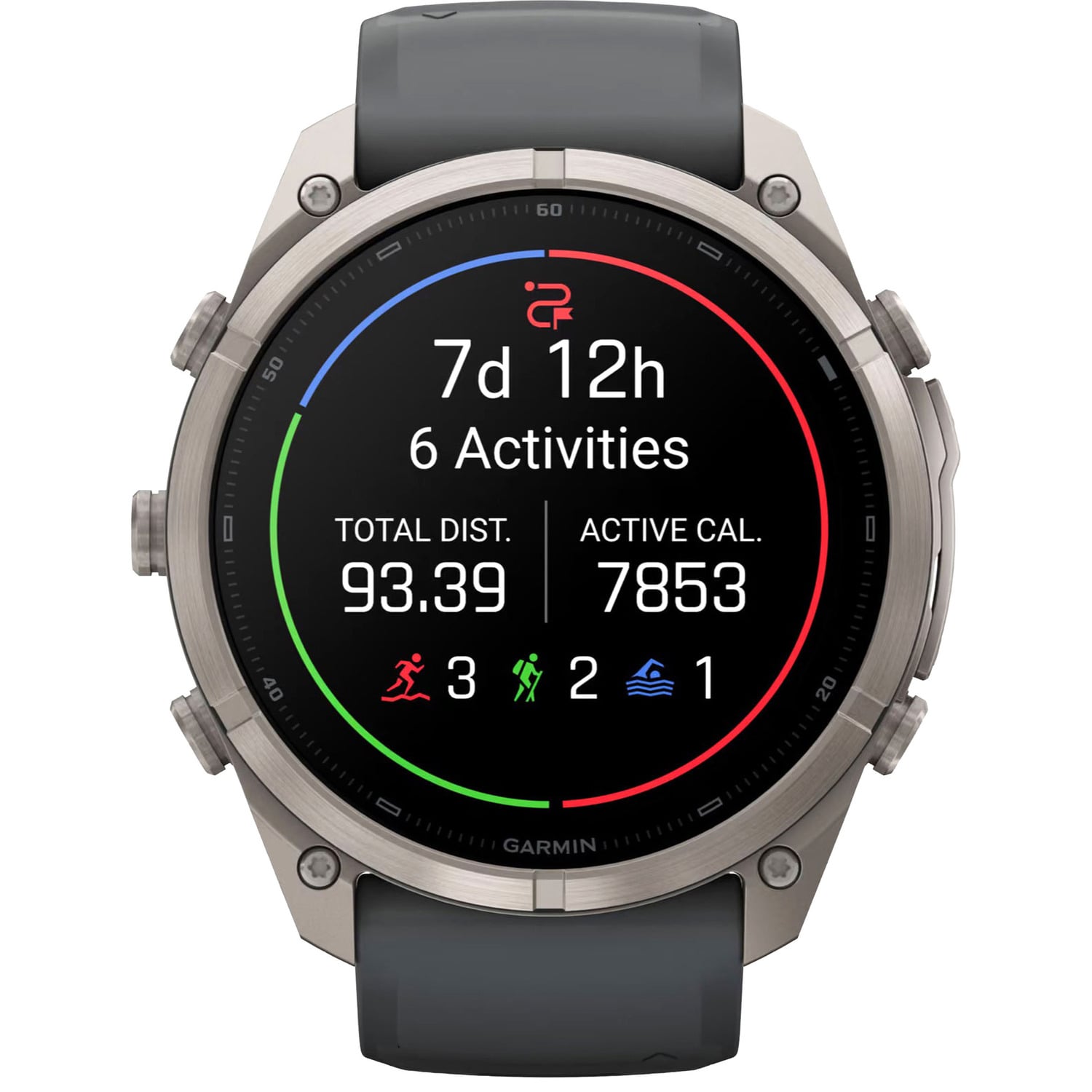 GARMIN FENIX 9 PRO INREACH 51 MM TITANIUM WITH GRAPHITE/BLACK SILICONE BAND
