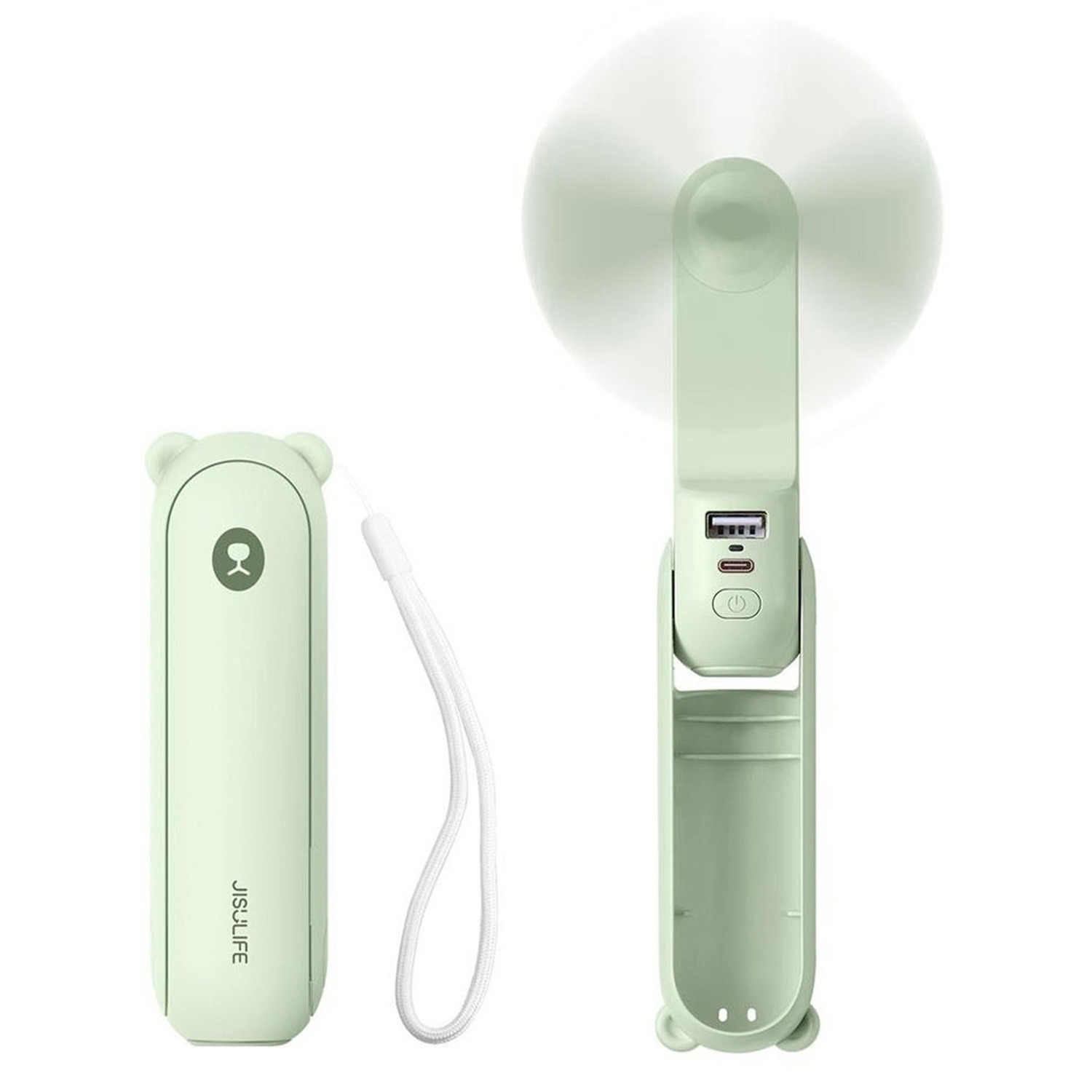 JISULIFE HANDHELD FAN 8 GREEN