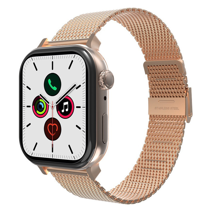 JUST IN CASE SILKSTEEL STRAP - APPLE WATCH 44/45/46/49MM ROSE GOLD