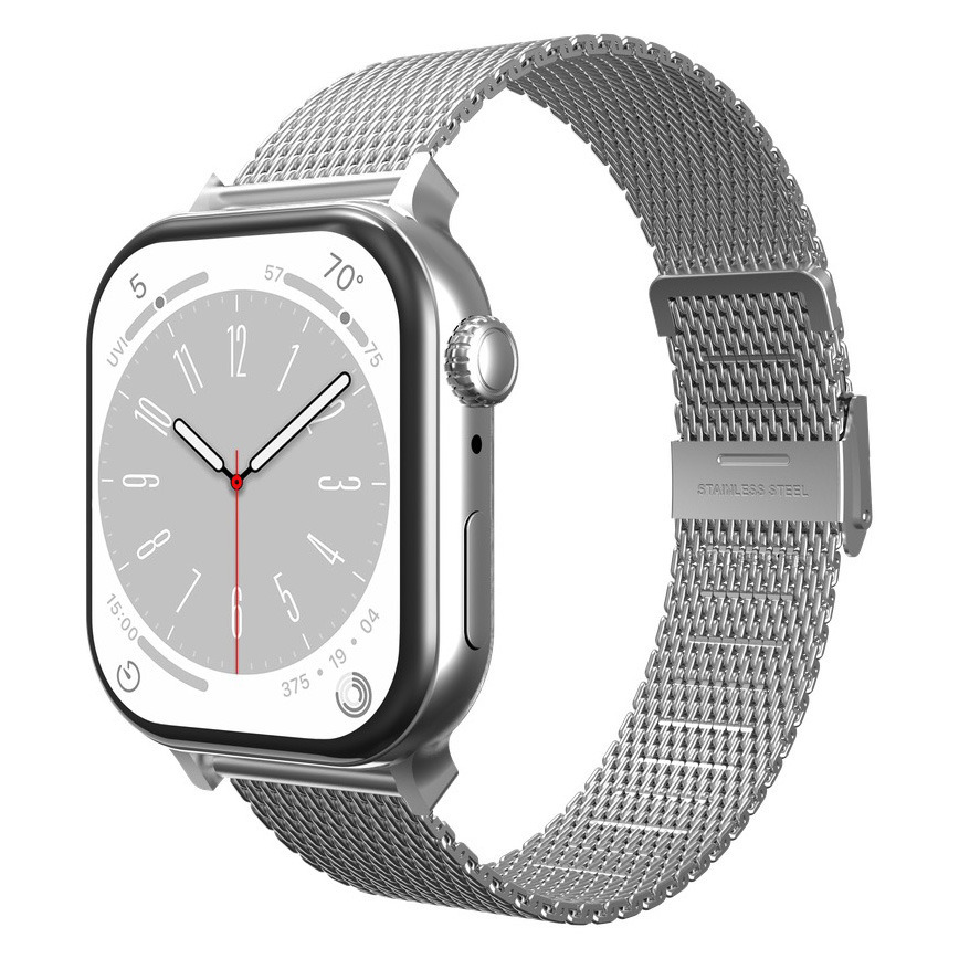 JUST IN CASE SILKSTEEL STRAP - APPLE WATCH 44/45/46/49MM SILVER