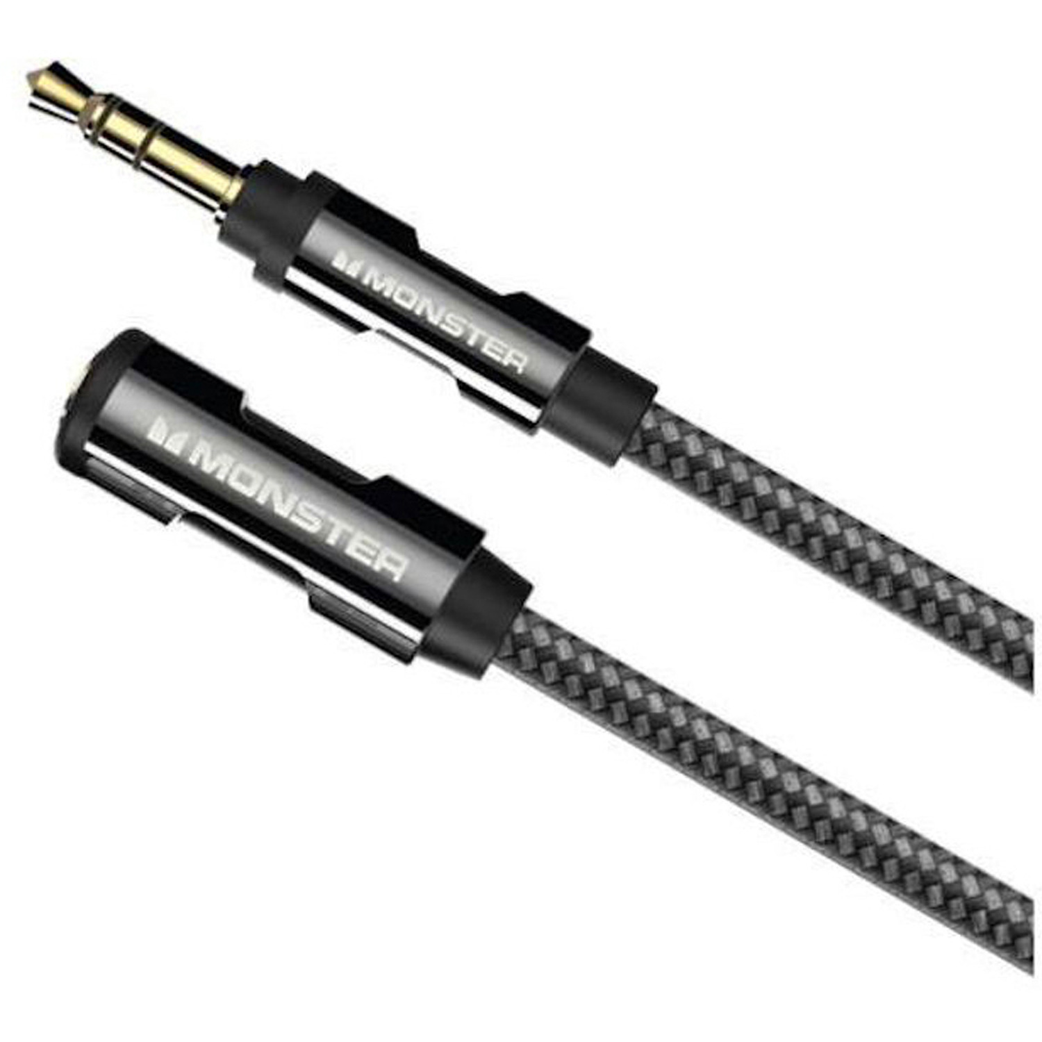 MONSTER JACK 3 5MM M/F 1 5M BK
