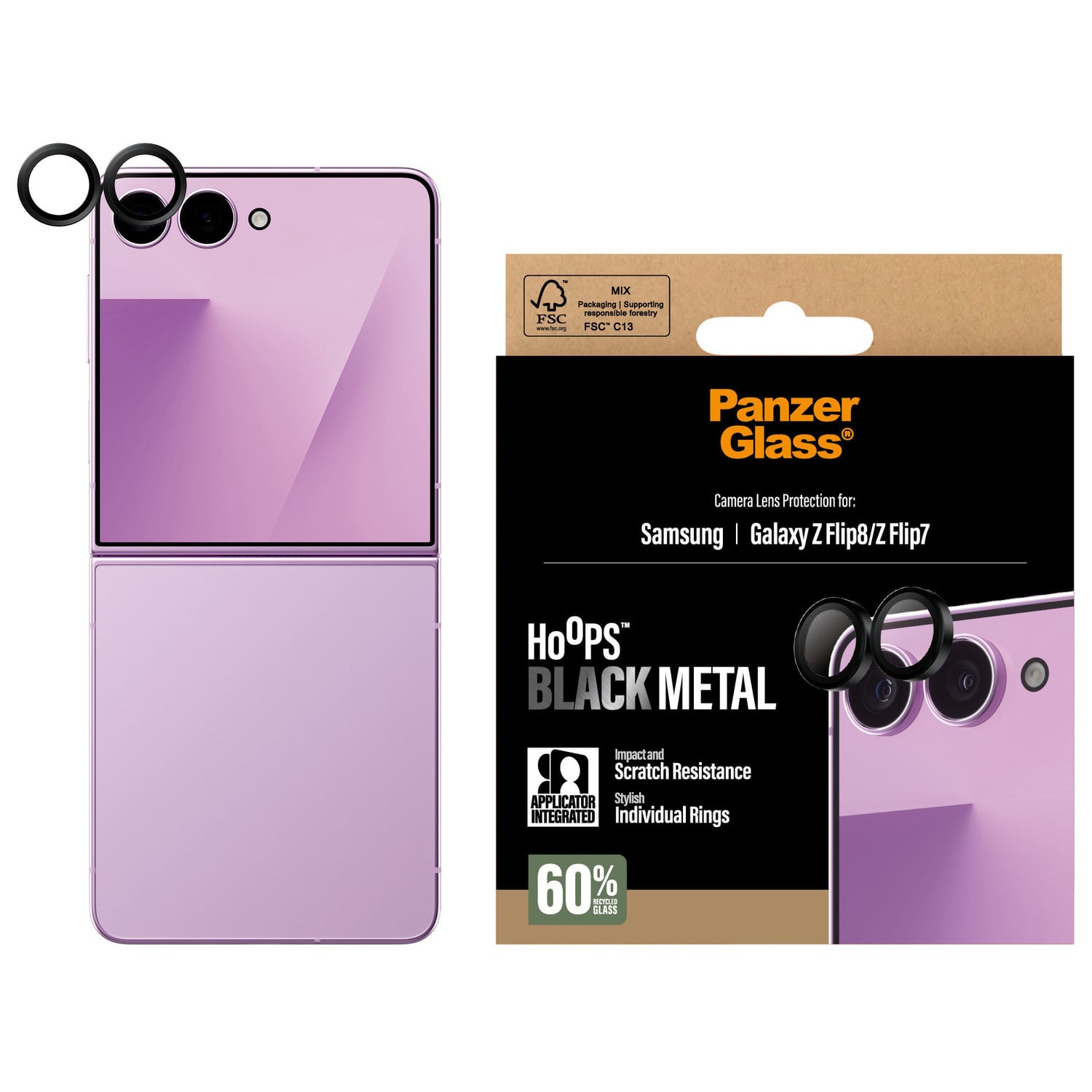 PANZER GLASS HOOPS SAMSUNG GALAXY Z FLIP8/7 BLACK