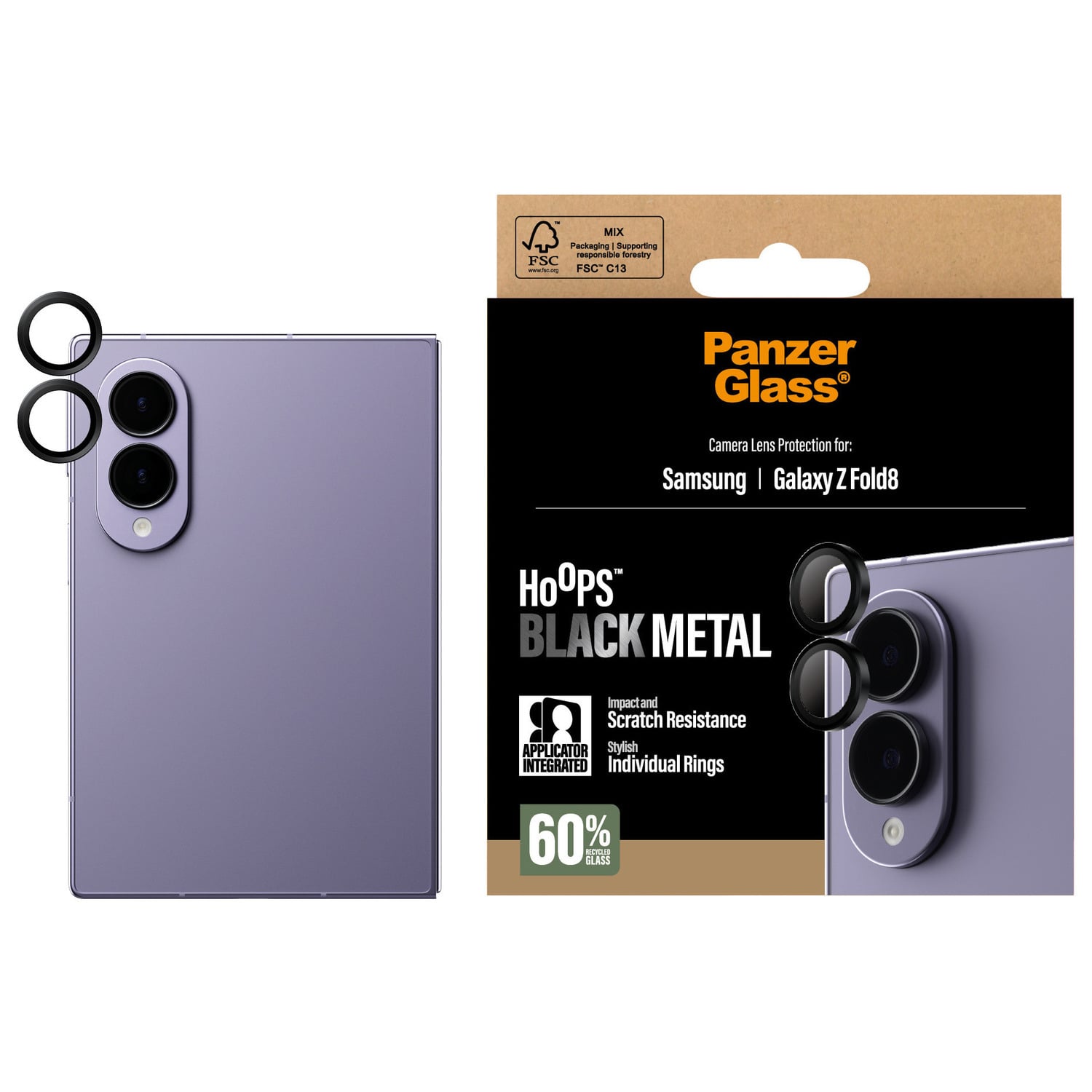PANZER GLASS HOOPS SAMSUNG GALAXY Z FOLD8 BLACK