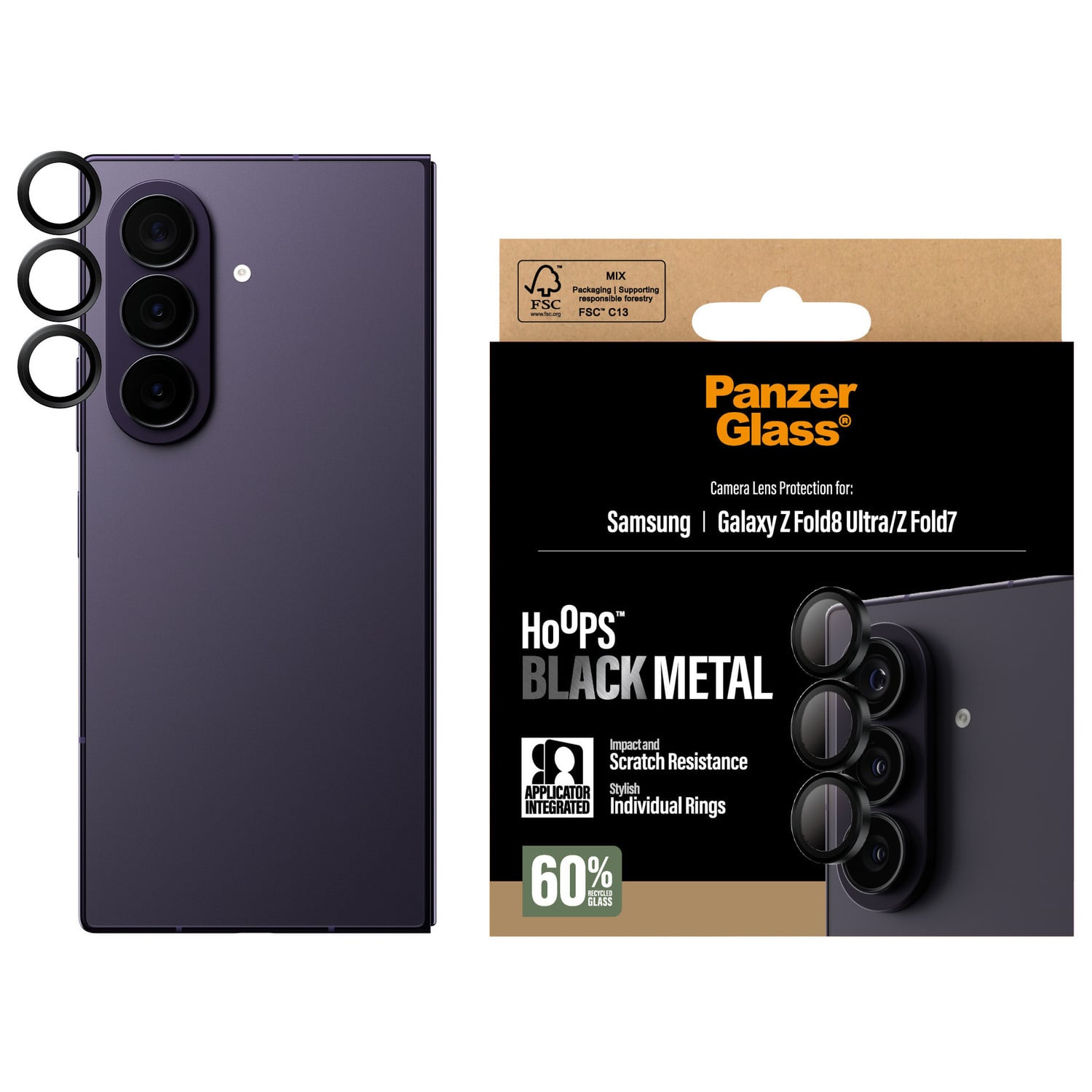PANZER GLASS HOOPS SAMSUNG GALAXY Z FOLD8 ULTRA BLACK