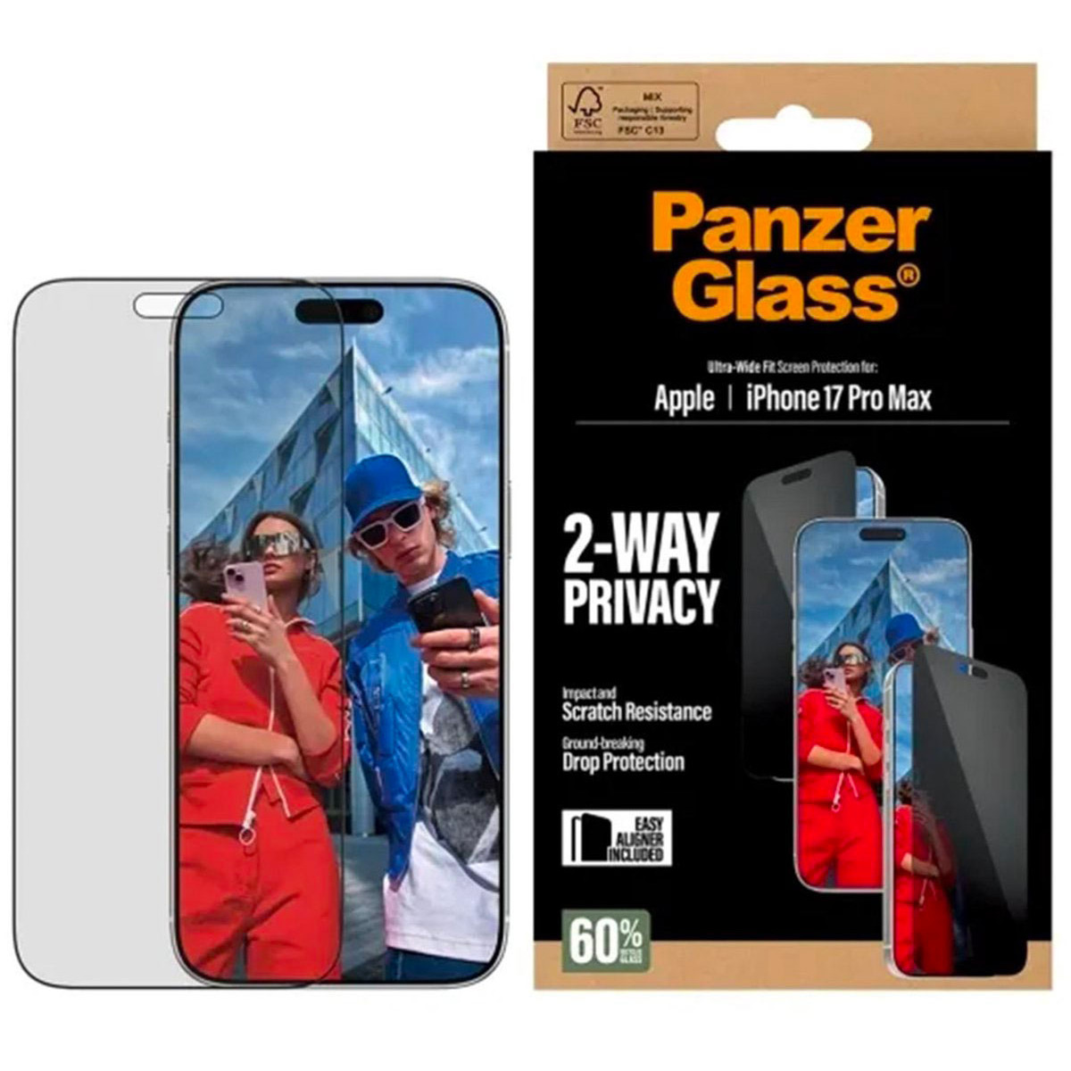 PanzerGlass - Screen Protector - iPhone 17 Pro Max - Privacy