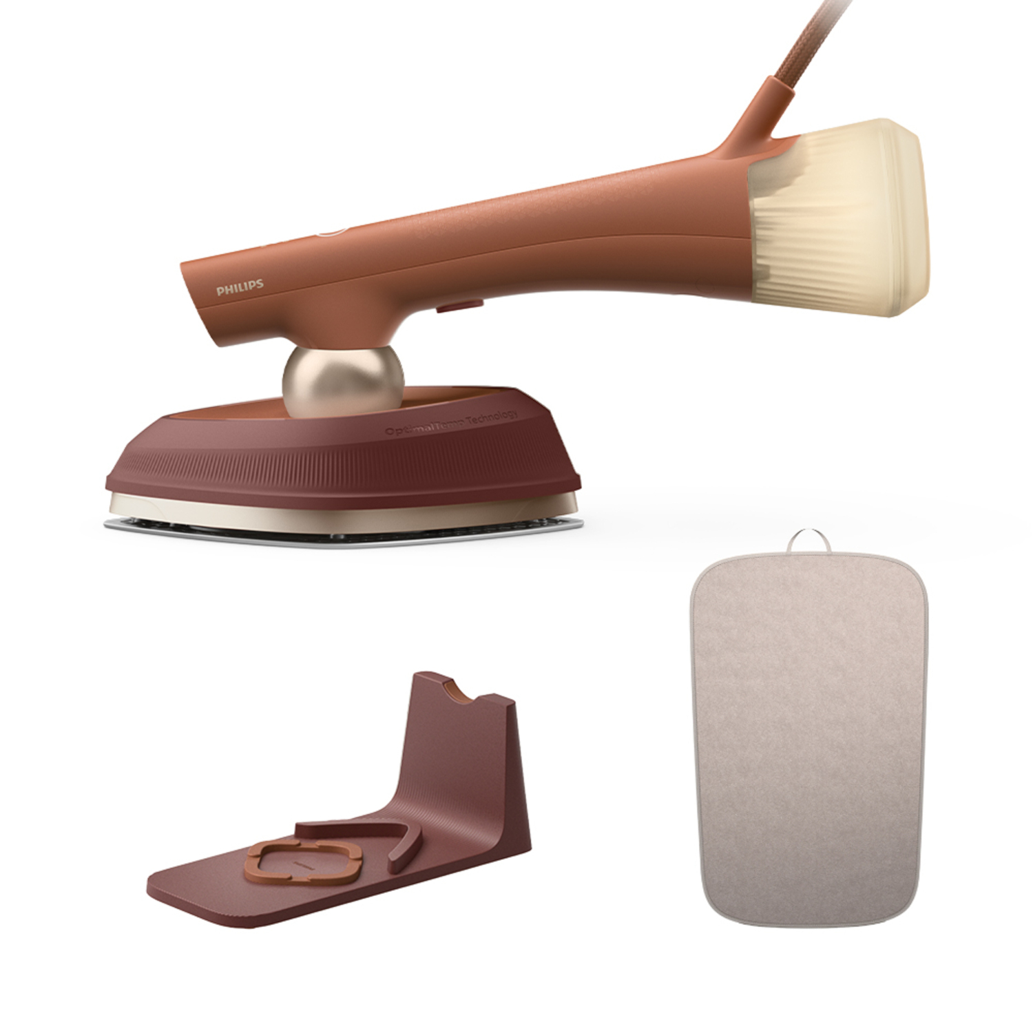 Philips GC213/50 Stoomstrijkijzer 1800W SteamGlide Plus zoolplaat Bruin