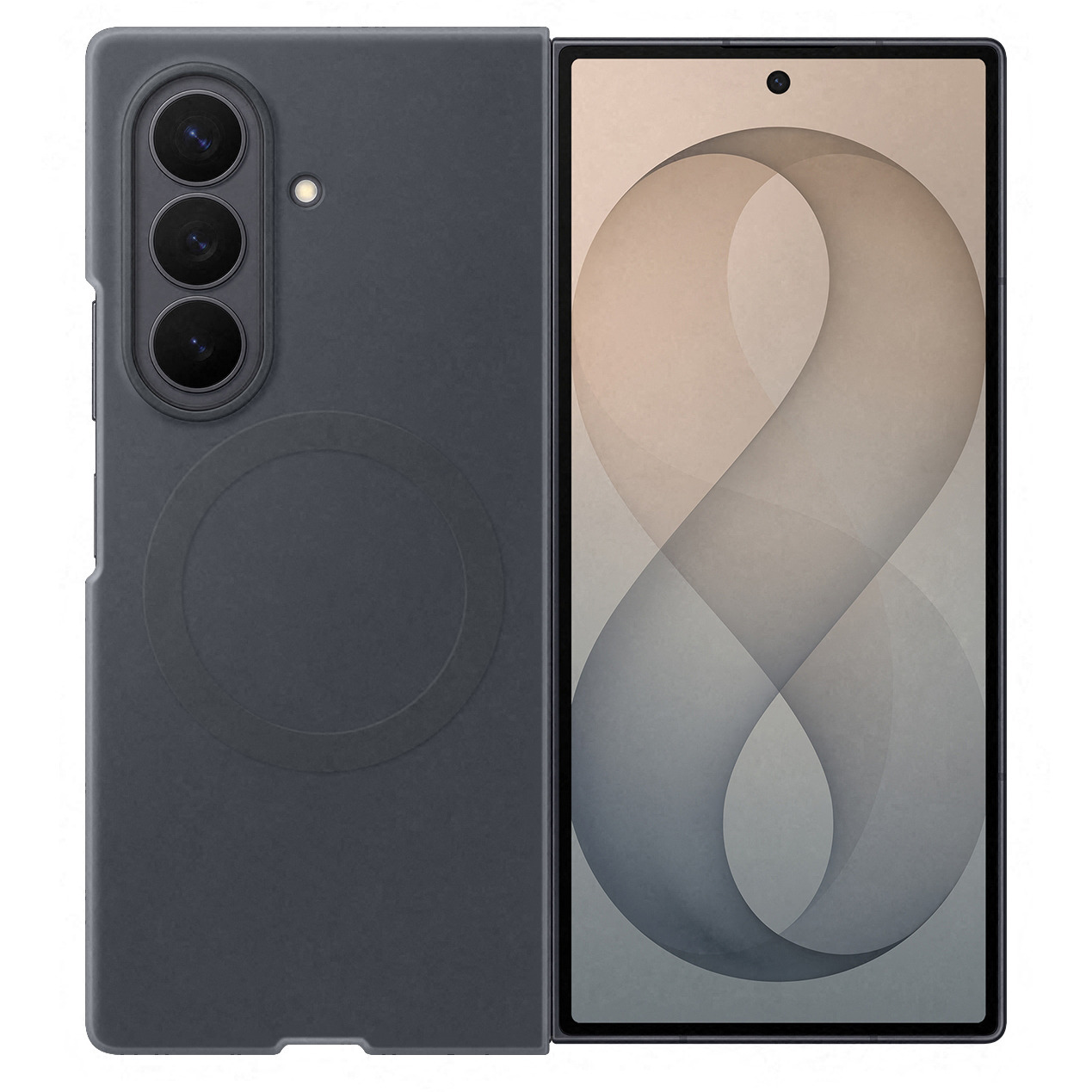 SAMSUNG SILICONE MAGNET CASE - BLACK - GALAXY Z FOLD8 ULTRA