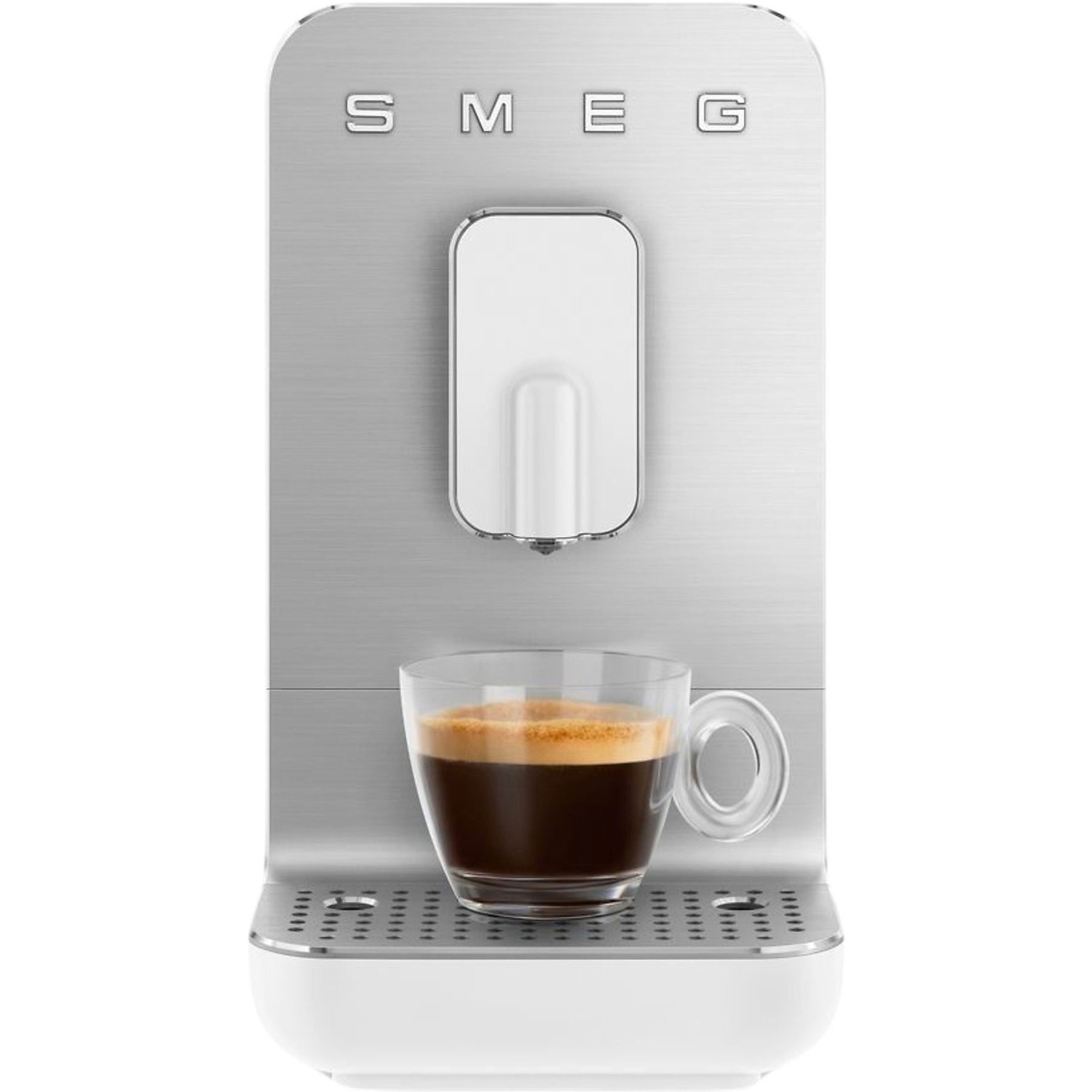 SMEG BCC11WHMEU Volautomatische Espressomachine - Koffiemachine met Bonenmaler - 19 Bar - Thermoblock - Bean-to-Cup - 7 Koffiedranken - Collezione - Mat Wit