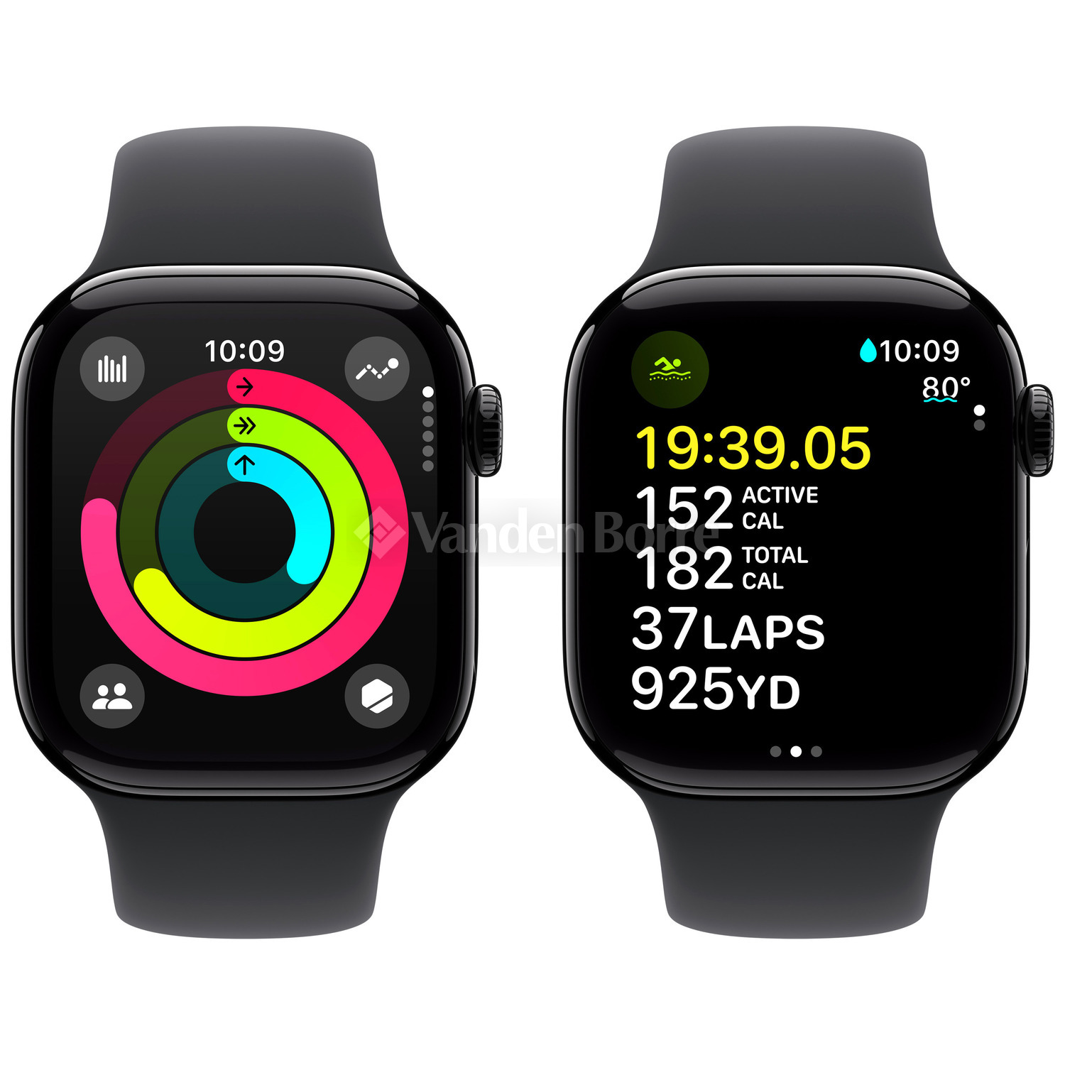 APPLE Watch Series 10 GPS 42mm Jet Black Aluminium Case with Black 