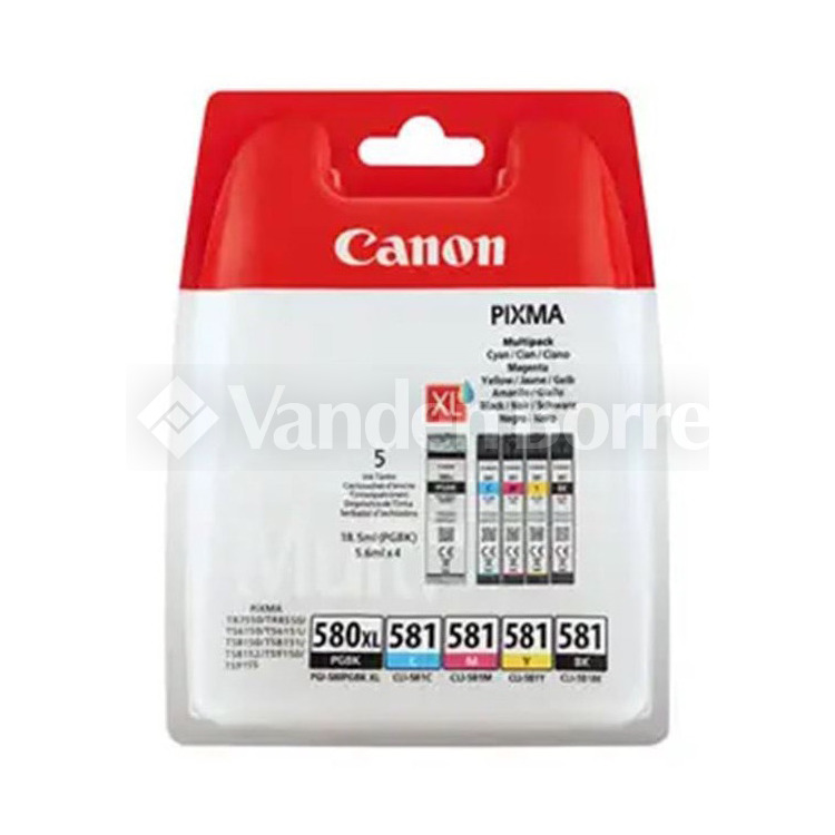 Lotto Cartucce Canon PGI-580 E CLI-581 Originali Per TS8350, TS8351, TS8352 E Molti Altri