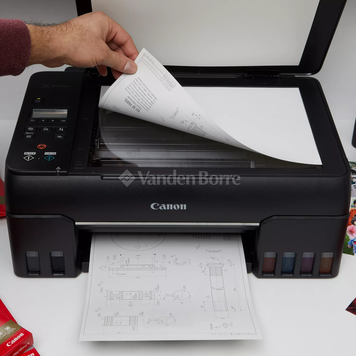 Housse Anti-poussière Sur Mesure Pour Imprimante Canon Pixma G6050 - Noir - Fabriqué En Allemagne