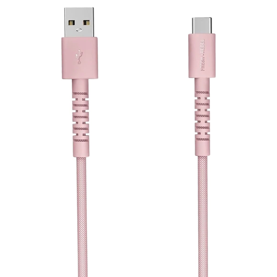 FRESH 'N REBEL SILICON USB-A/USB-C 100W 2M PINK | Vanden Borre