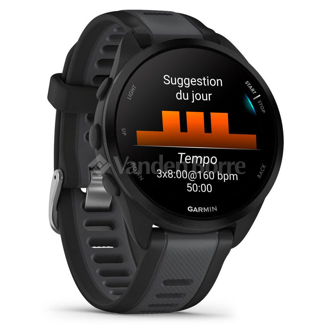 GARMIN FORERUNNER 165 BLACK/SLATE GREY | Vanden Borre