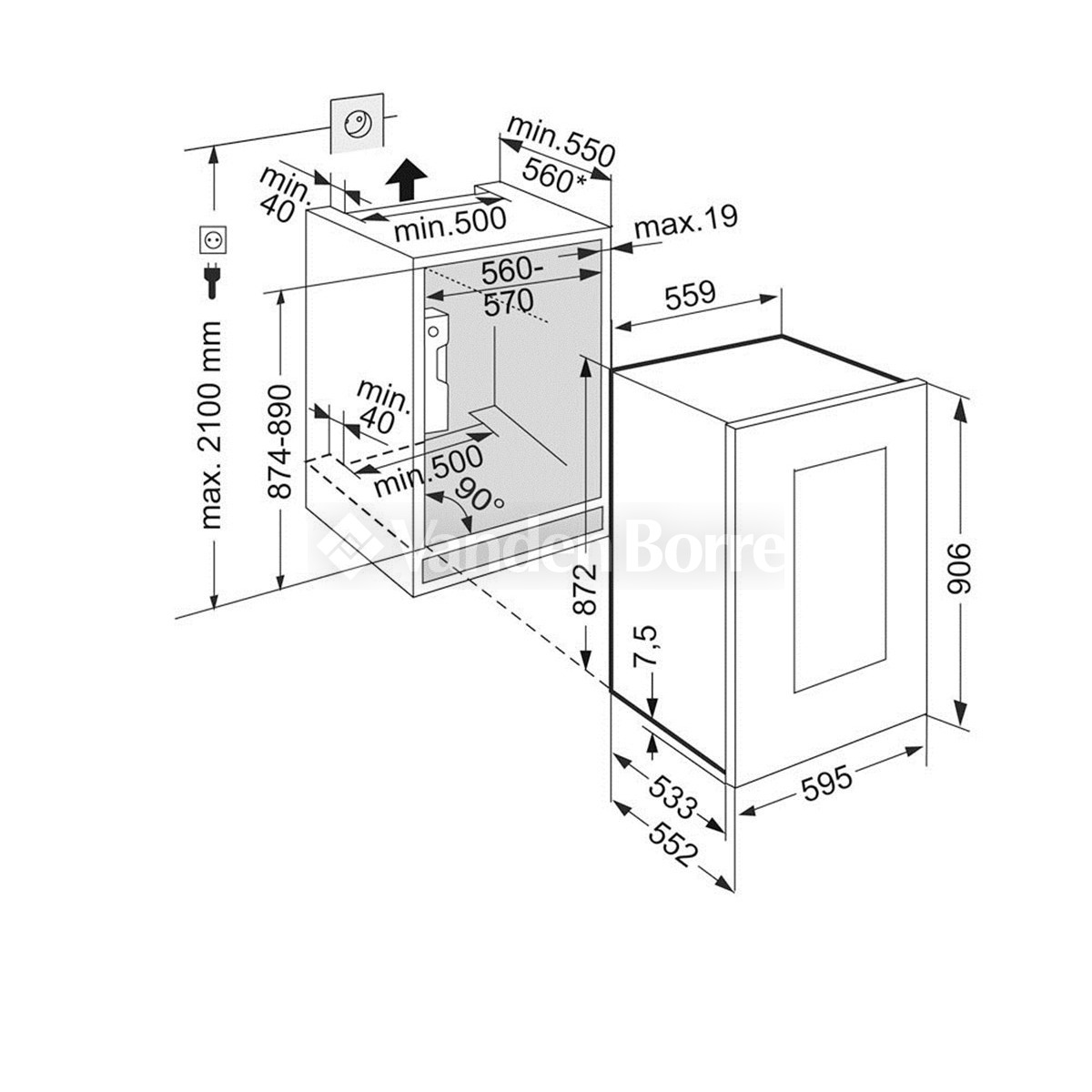Cave à Vin Liebherr EWTgb1683-20 Encastrable 33 Bouteilles Noir – Neuve