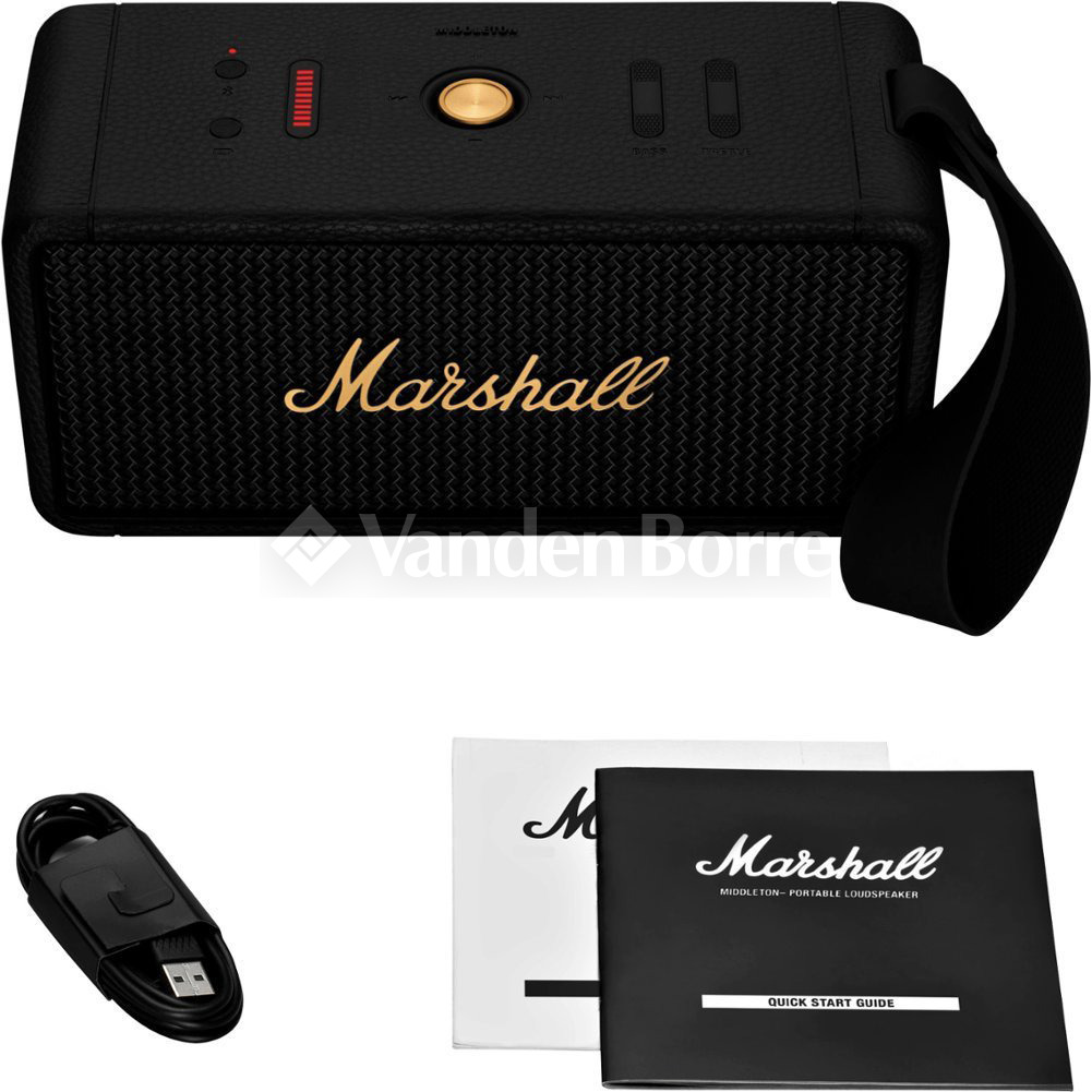 Marshall Koptelefon Marshall Kilburn Draagbare Bluetooth Luidspreker, Crème - Bijna Nieuw