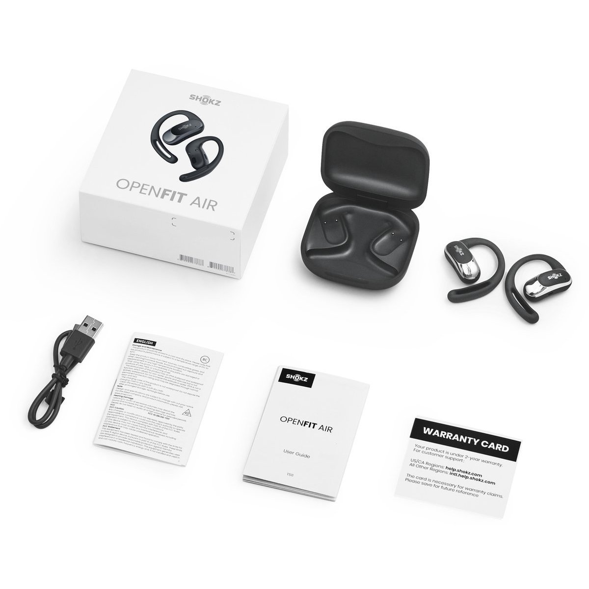 SHOKZ OPENFIT AIR T511 OPEN EAR TRUE WIRELESS NOIR | Vanden Borre