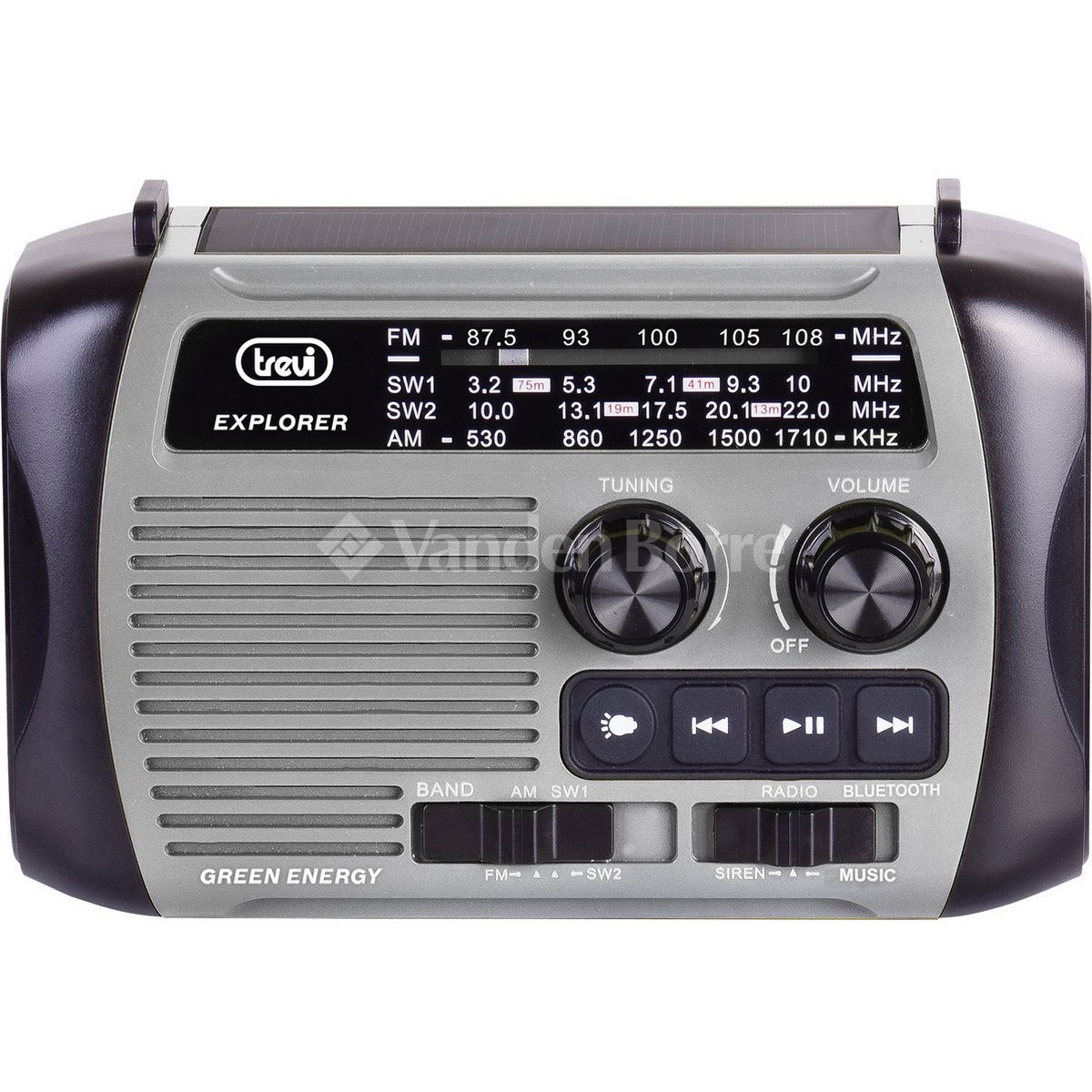 TREVI RA 7F30 BT, Draagbaar, Analoog, AM, FM, SW, Zwart, Grijs, Monoch - Special Beautiful