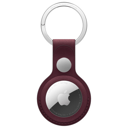 APPLE AIRTAG FINEWOVEN KEY RING BURGUNDY