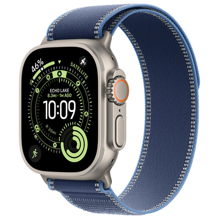 APPLE WATCH ULTRA 3GPS + CELLULAR49MMBOTIER TITANE NATUREL AVEC BOUCLE TRAIL BLEU VIF - M/L