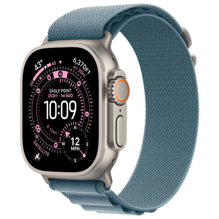 APPLE WATCH ULTRA 3GPS + CELLULAR49MMBOTIER TITANE NATUREL AVEC BOUCLE ALPINE BLEU CLAIR - M