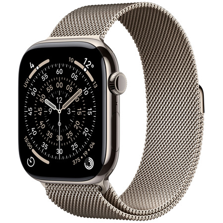 APPLE WATCH SERIES 11GPS + CELLULAR 46MMBOTIER TITANE NATUREL AVEC BRACELET MILANAIS NATUREL - M/L