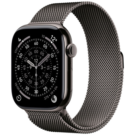 APPLE WATCH SERIES 11GPS + CELLULAR 46MMBOTIER TITANE ARDOISE AVEC BRACELET MILANAIS ARDOISE - M/L