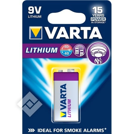 VARTA LITHIUM 9V SMOKE DETECTOR