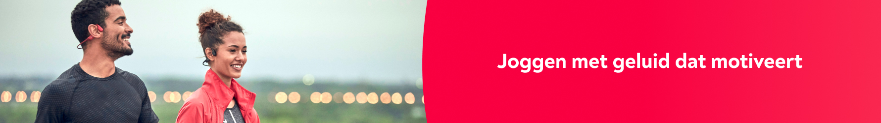 Oortjes voor muzikale jogsessies banner