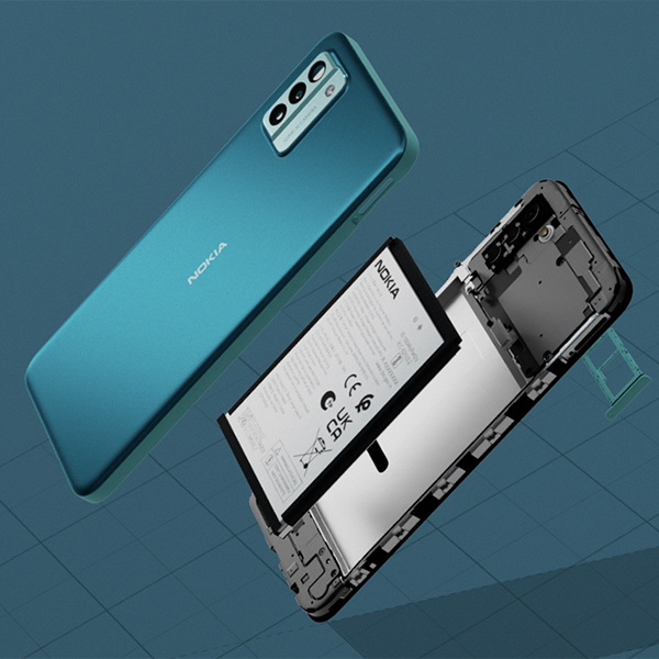 Binnenkant van een Nokia G22-smartphone