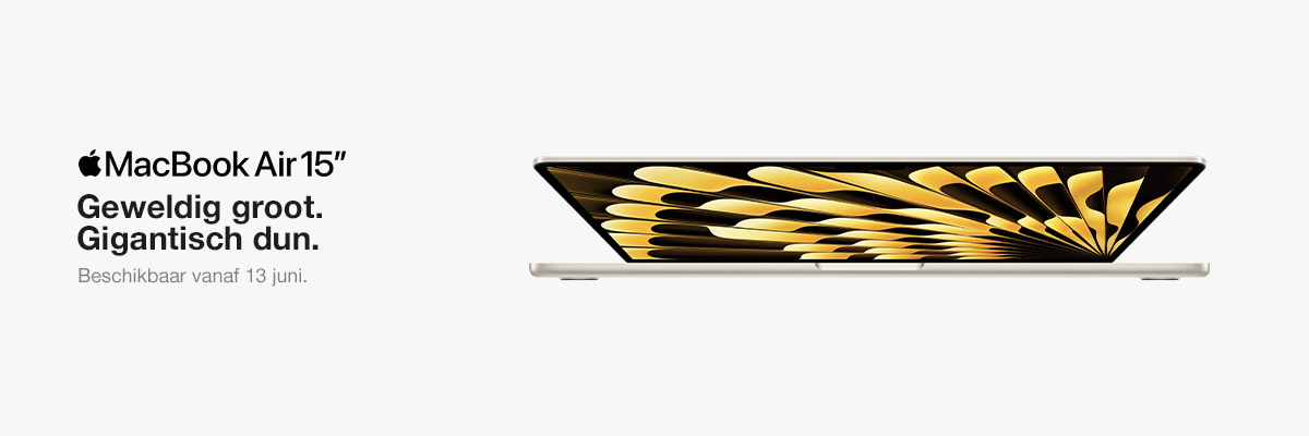 Een geopende MacBook Air 15'' 