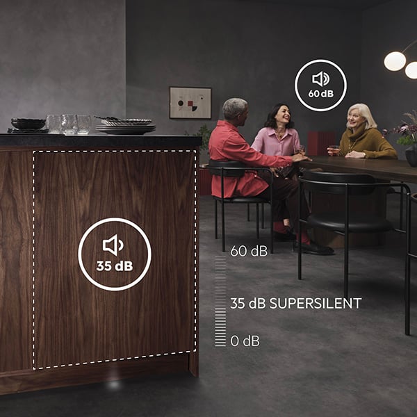 Un lave-vaisselle AEG avec technologie SuperSilent